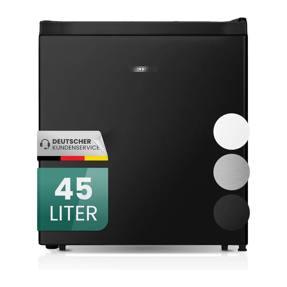 HEINRICHS Getränkekühlschrank 45L klein kompakt leise: 39db mit Kühlfach Mini-Bar; Tisch-Kühlschrank; Mini