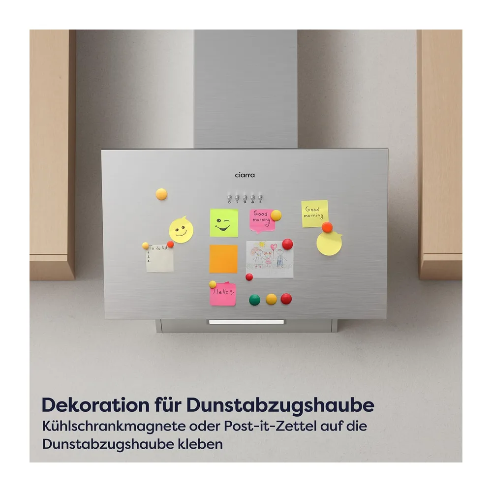 CIARRA CBCS6762A A+++ Kopffreie Schräghaube Dunstabzugshaube 60 cm Umluft [Energieklasse A+++] — 2
