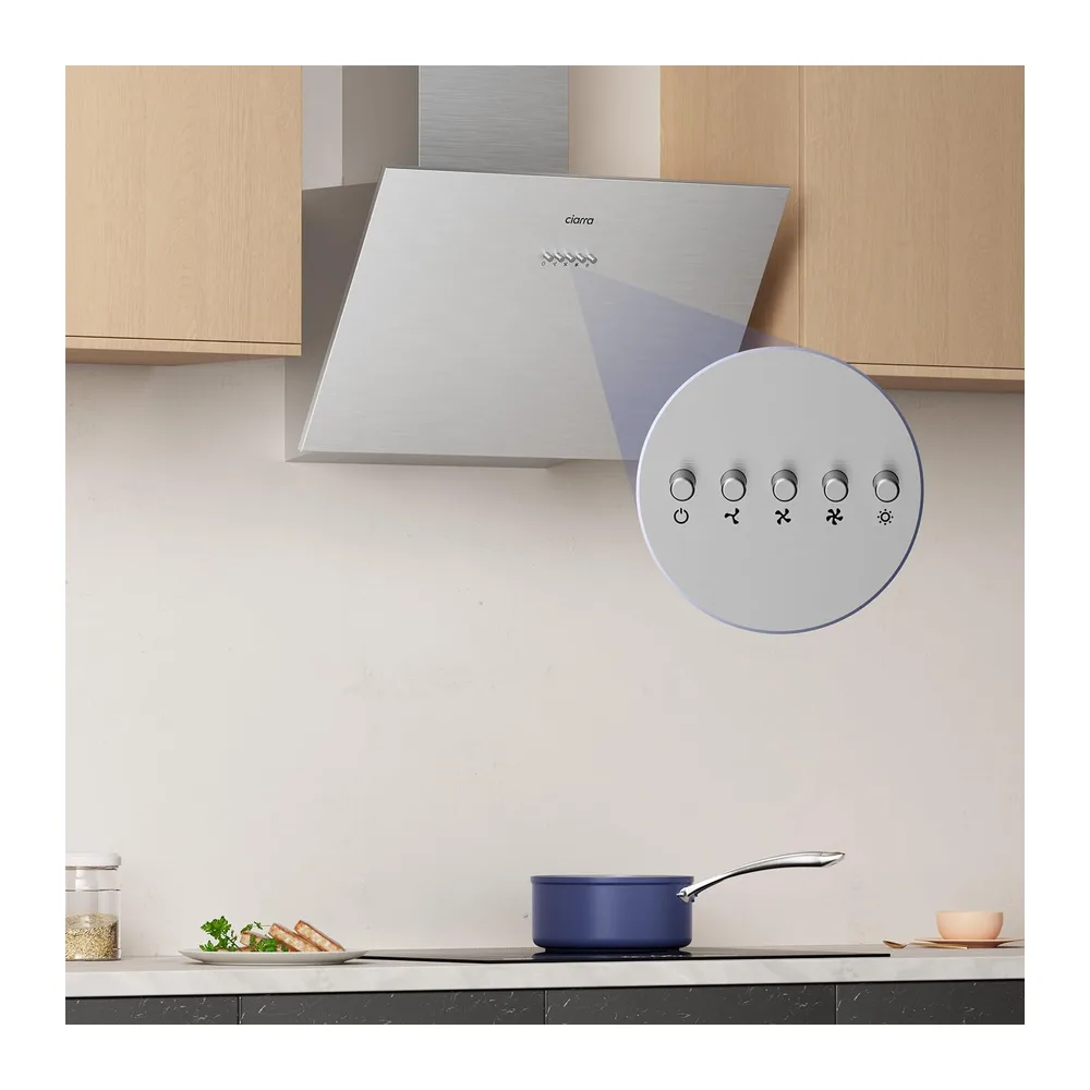 CIARRA CBCS6762A A+++ Kopffreie Schräghaube Dunstabzugshaube 60 cm Umluft [Energieklasse A+++] — 4