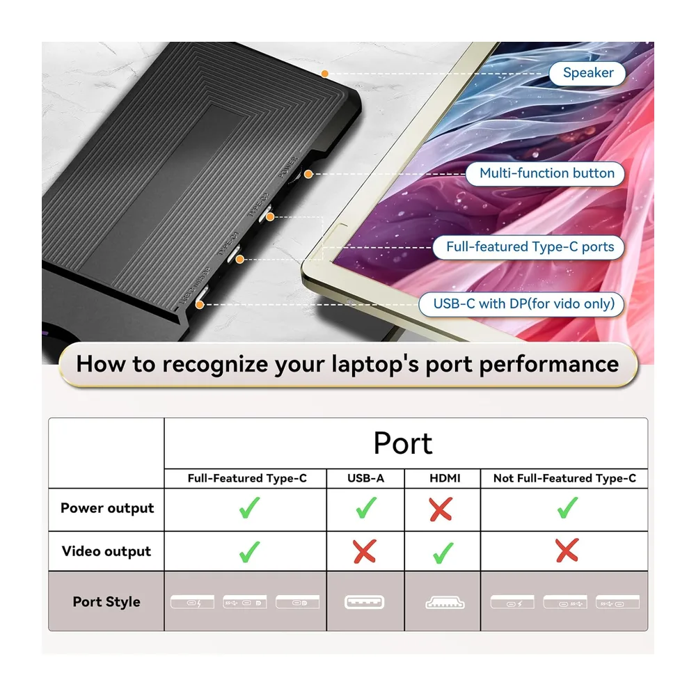 domyfan 15.6" Laptop Bildschirm Extender für alle Laptops — 5