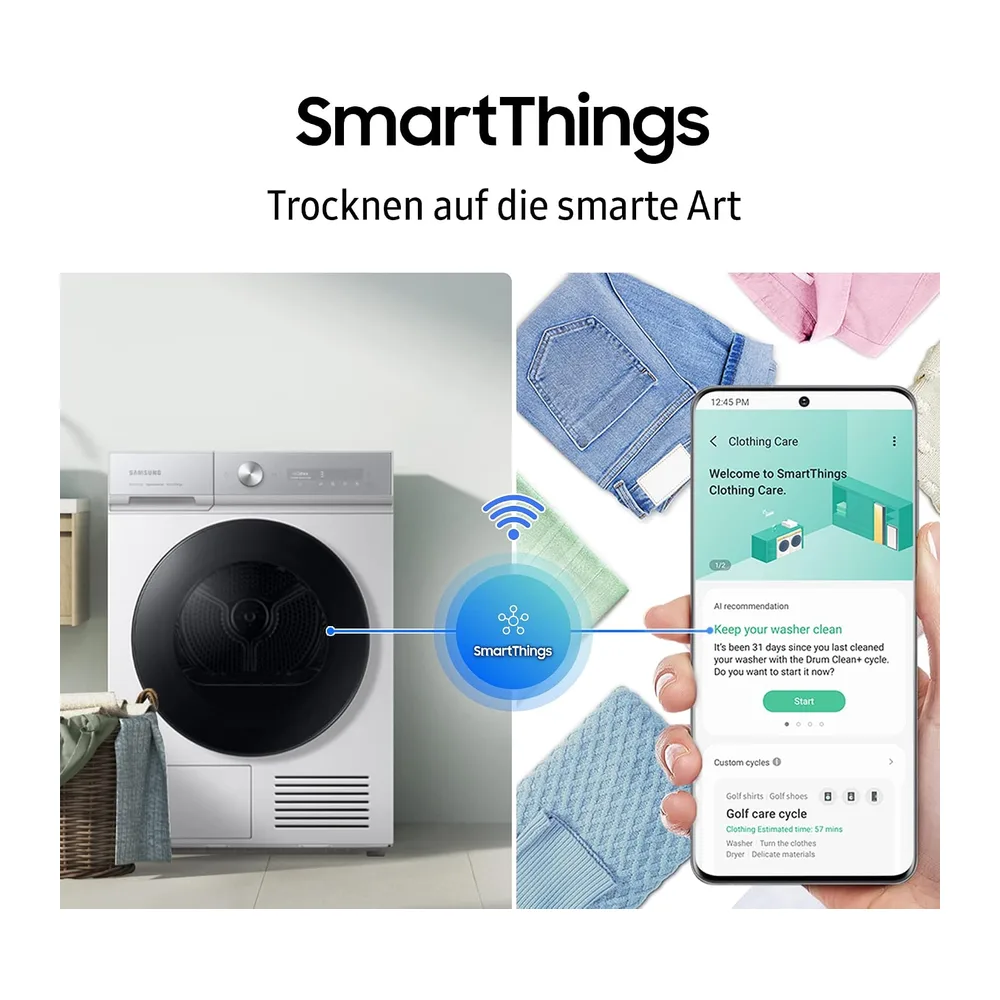 Samsung WW11DG5B25TEEG Waschmaschine, 11 kg, 1.400 U/min, Extra energiesparend, EEK: A (-10%), AI Ecobubble, — 5