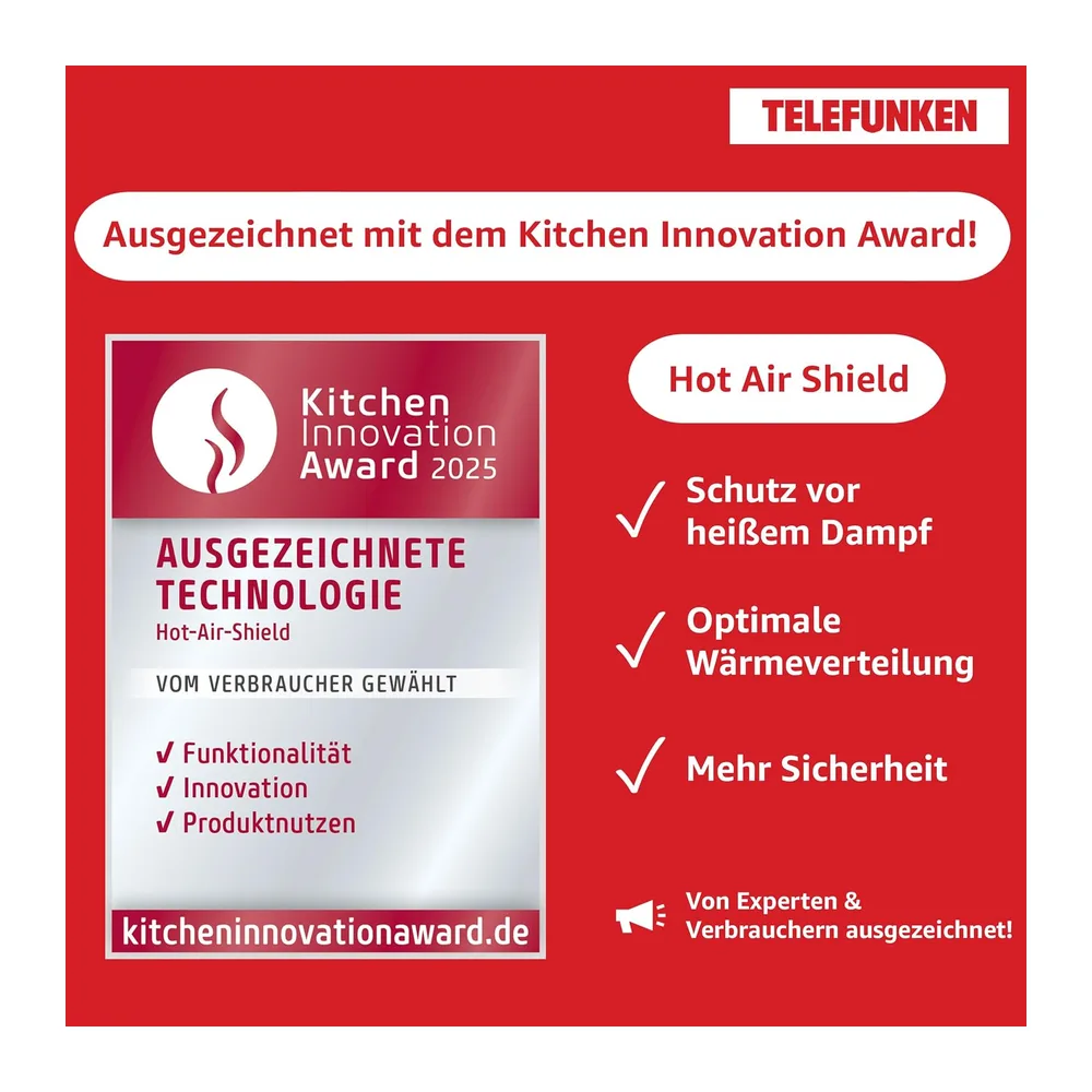 Telefunken ECHS65A-B2 Einbauherd-Set Elektro-Herd-Kochfeld-Kombination [Energieklasse A] — 3