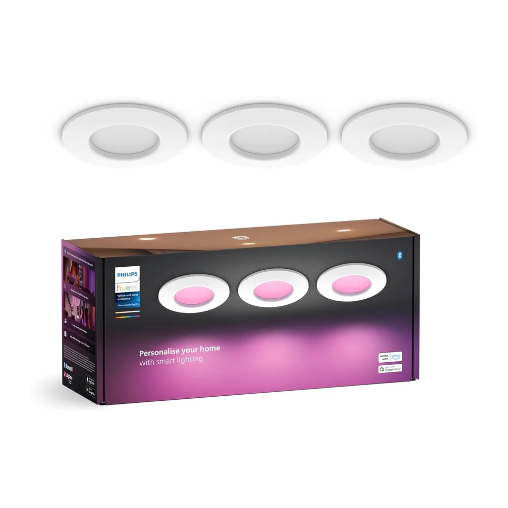 Philips Hue Smart Slim Einbauleuchte 3er Pack