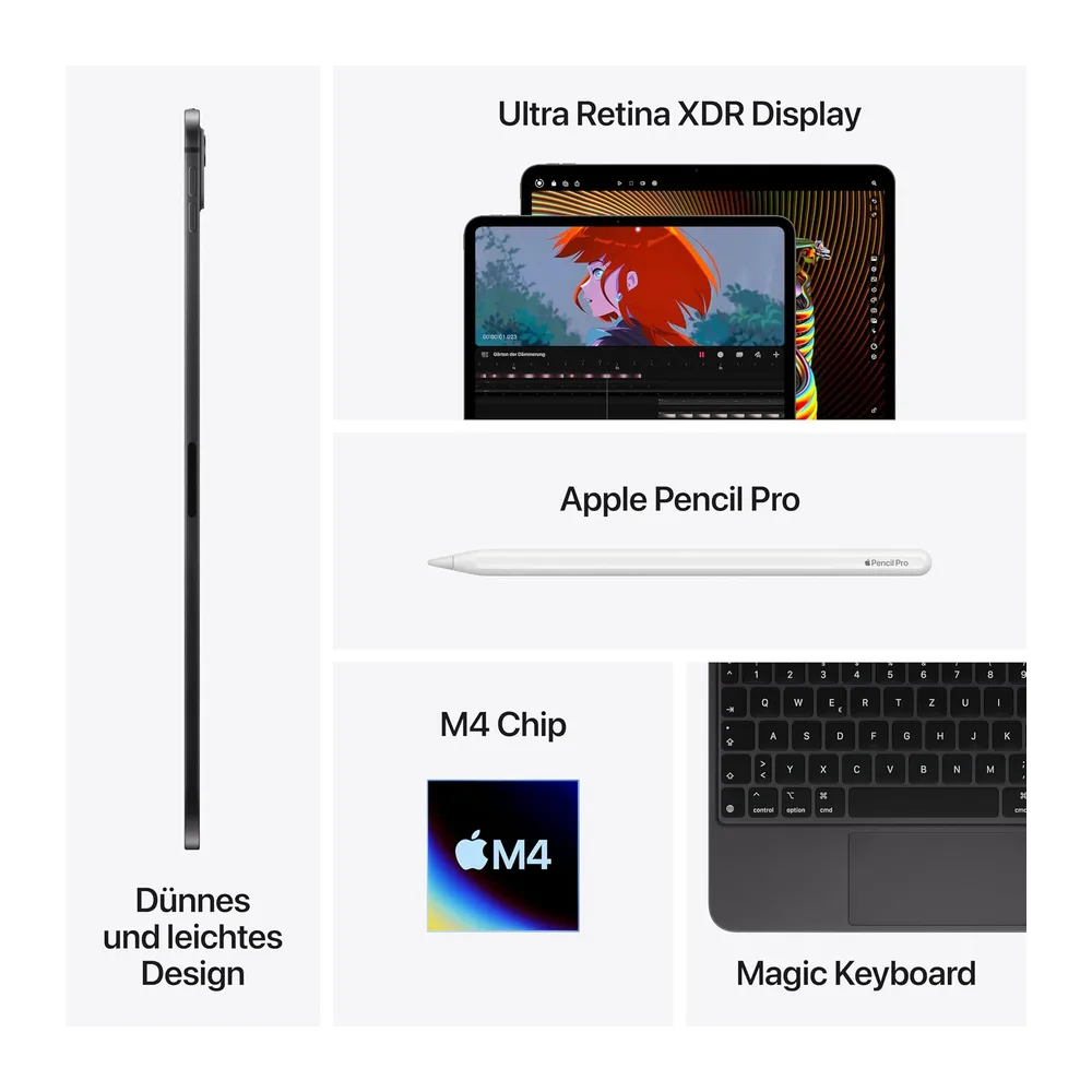 Apple 2024 iPad Pro (13-Zoll, Wi-Fi, 256GB) Space Schwarz (Generalüberholt) — 6