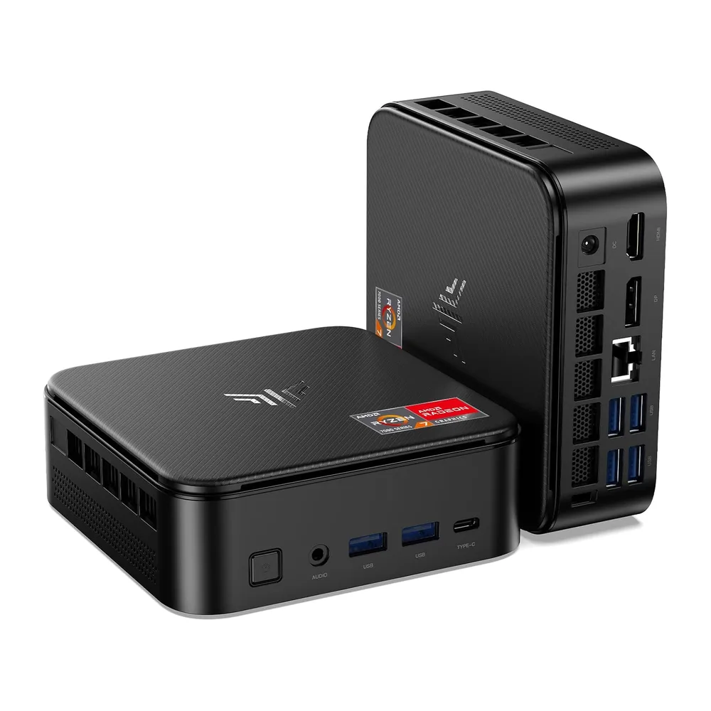 NiPoGi E3B Mini PC W-11 Pro, АMD Ryzen 7 7735HS (übertrifft 6800H/ 7640HS)