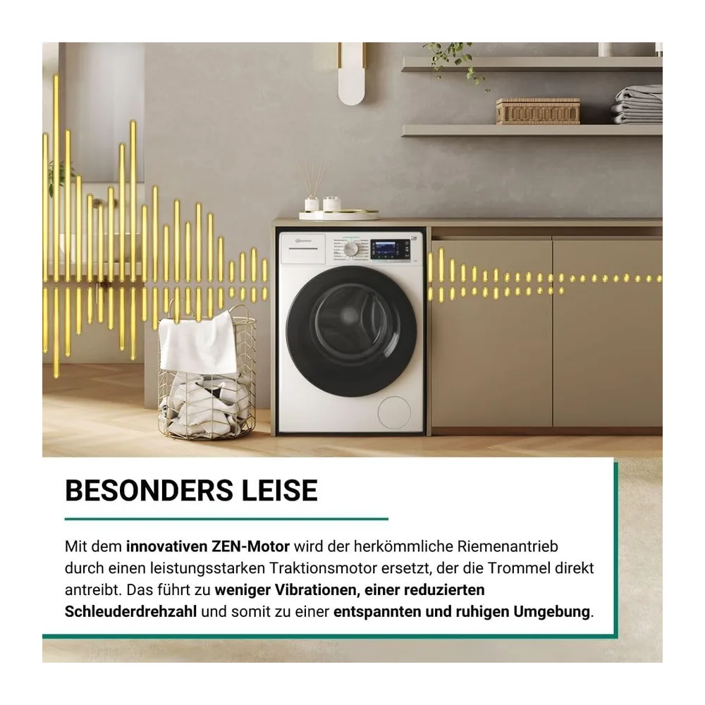Bauknecht Waschmaschine 8kg, Stiftung Warentest GUT (2,4)*, Supreme Silence, EEK A-20%, 1400 U/min, — 6