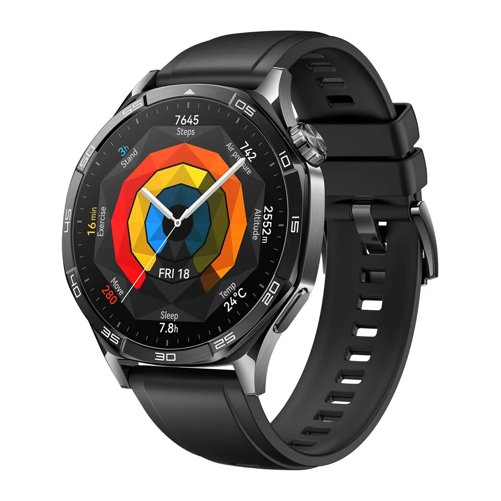 HUAWEI Watch GT 5 Smartwatch, GPS Fitnessuhr, 46 mm, Schwarz