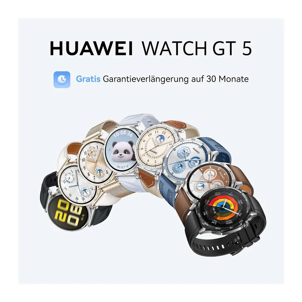 HUAWEI Watch GT 5 Smartwatch, GPS Fitnessuhr, 46 mm, Schwarz — 2