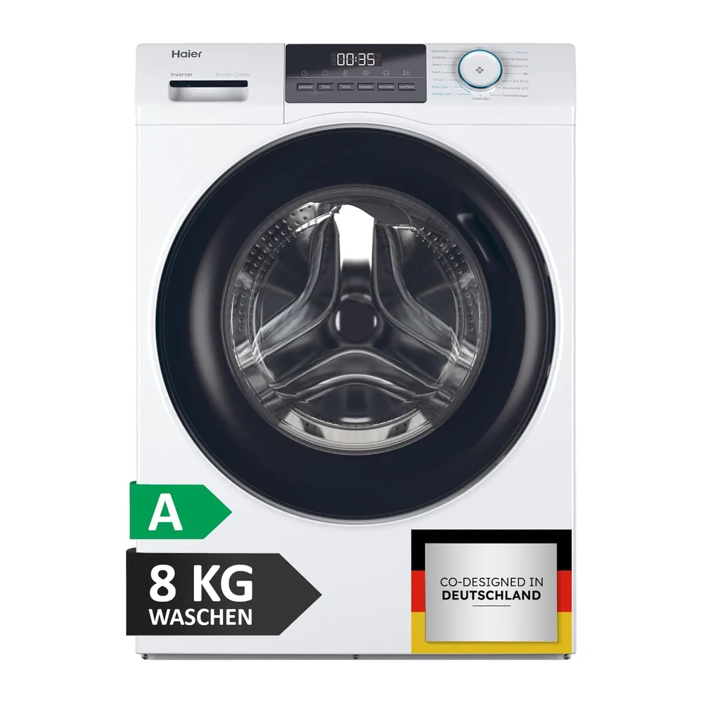 Haier Frontlader Waschmaschine 8kg I-PRO Serie 1 HW80-BP14929 [Energieklasse A]