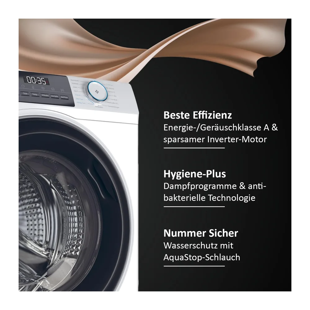 Haier Frontlader Waschmaschine 8kg I-PRO Serie 1 HW80-BP14929 [Energieklasse A] — 3