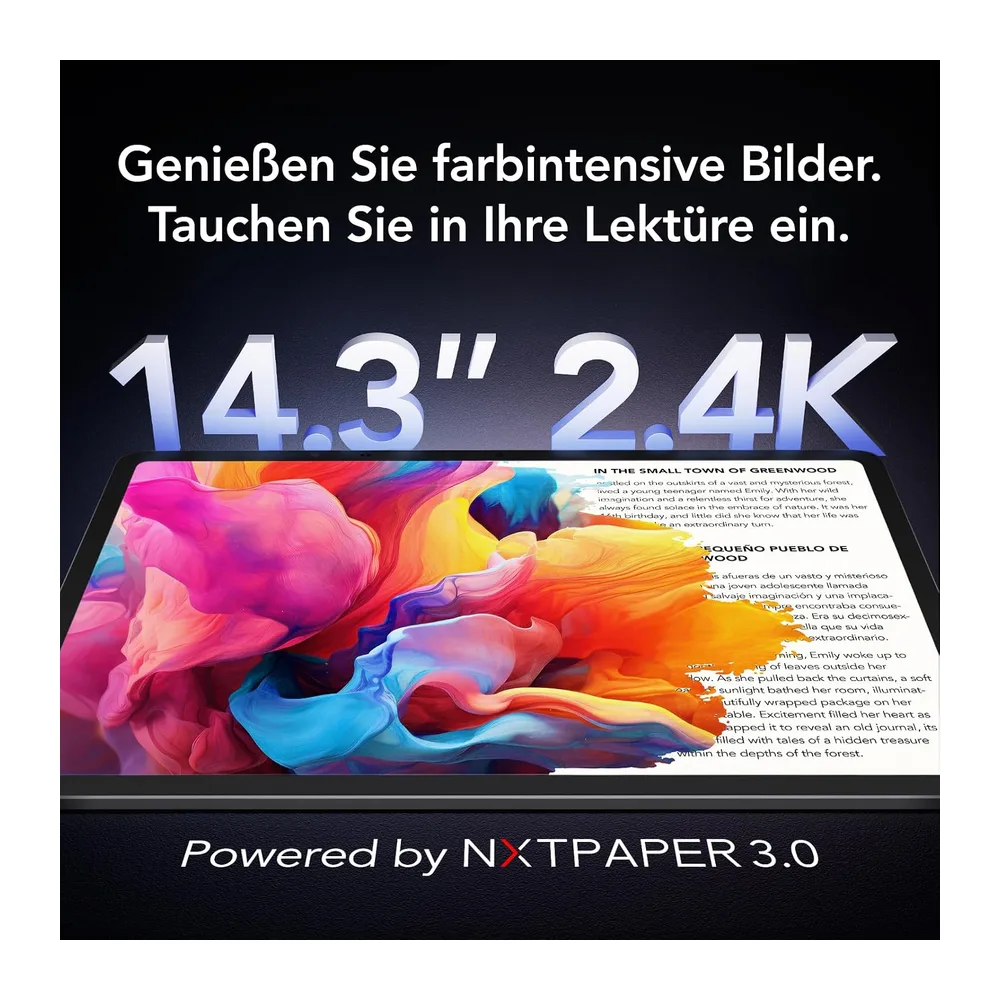 TCL NXTPAPER 14 Tablet, 14,3" 2.4K NXTPAPER Display, 256GB Speicher, 8GB RAM (+8GB RAM-Erweiterung), — 3