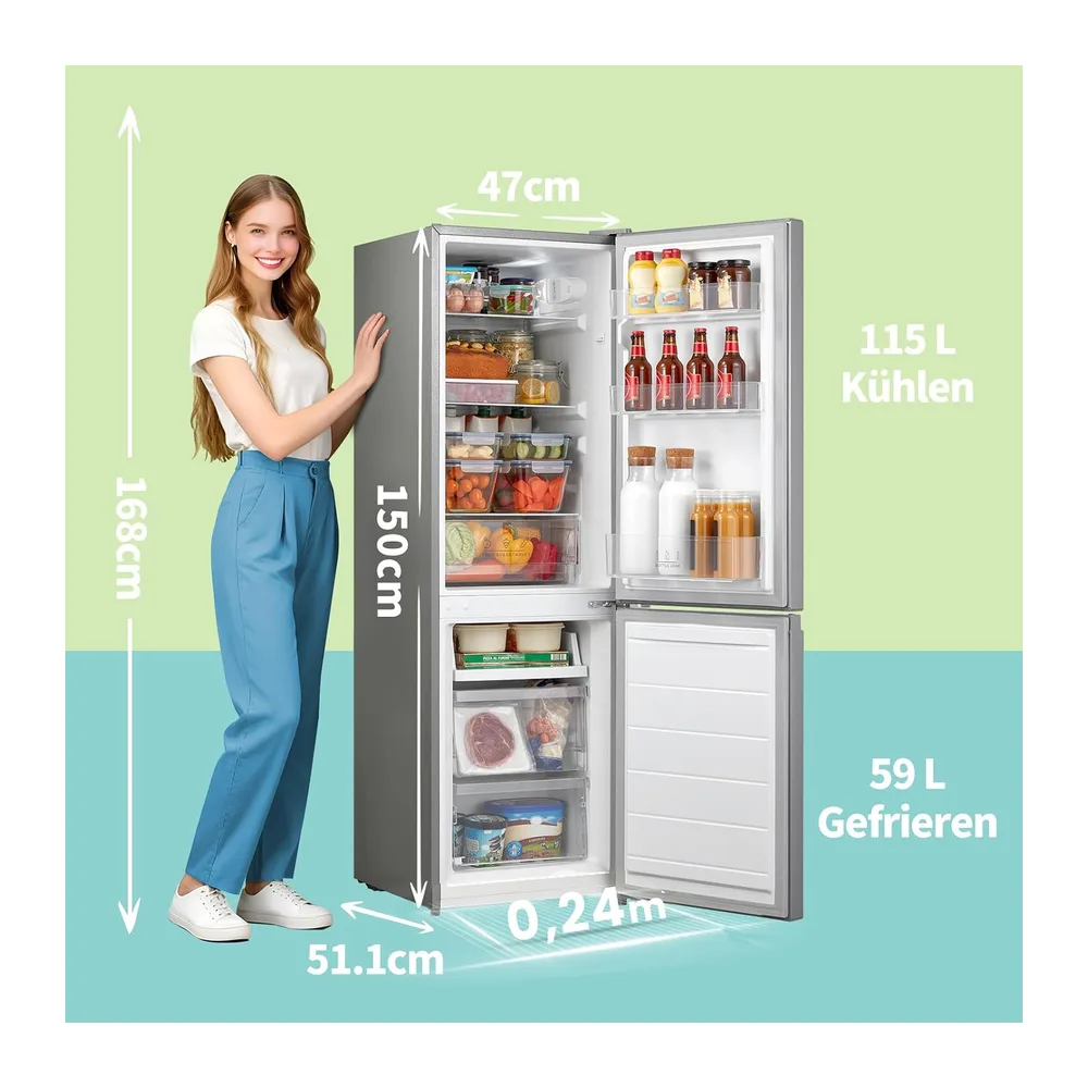 Comfee 174L Kühl-Gefrierkombination,EEK D — 5