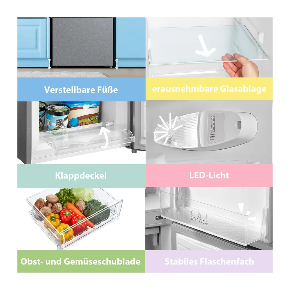 Comfee 174L Kühl-Gefrierkombination,EEK D — 6