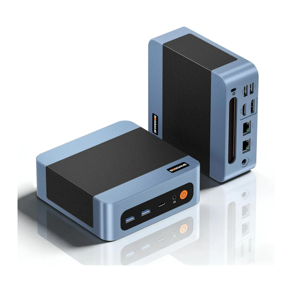BOSGAME E5 Home-Office-Mini PC, Ryzen 5300U (Schlägt 4300U/N150, Bis zu 3.8GHz), 16GB DDR4 RAM 512GB NVMe