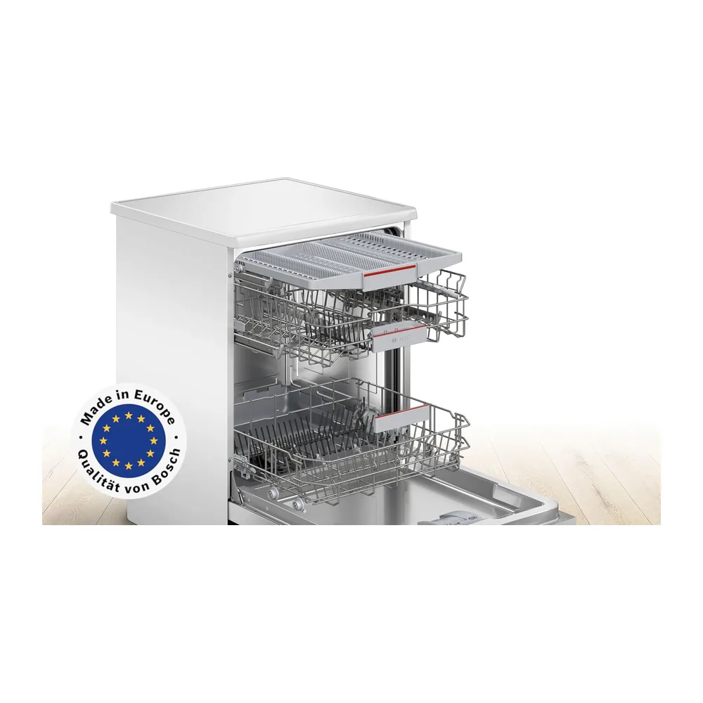 Bosch SMS4EVW08E, Serie 4, Smarter Geschirrspüler Freistehend 60 cm, Besteckschublade, Rackmatic, — 2