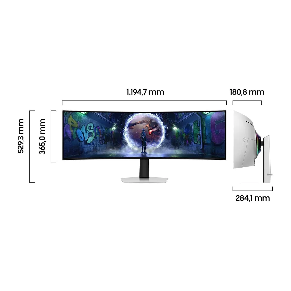 Samsung 49 Zoll Odyssey OLED G9 G93SD, DQHD (5.120 x 1.440), Gaming Monitor, PC Bildschirm, 240 Hz, OLED — 5