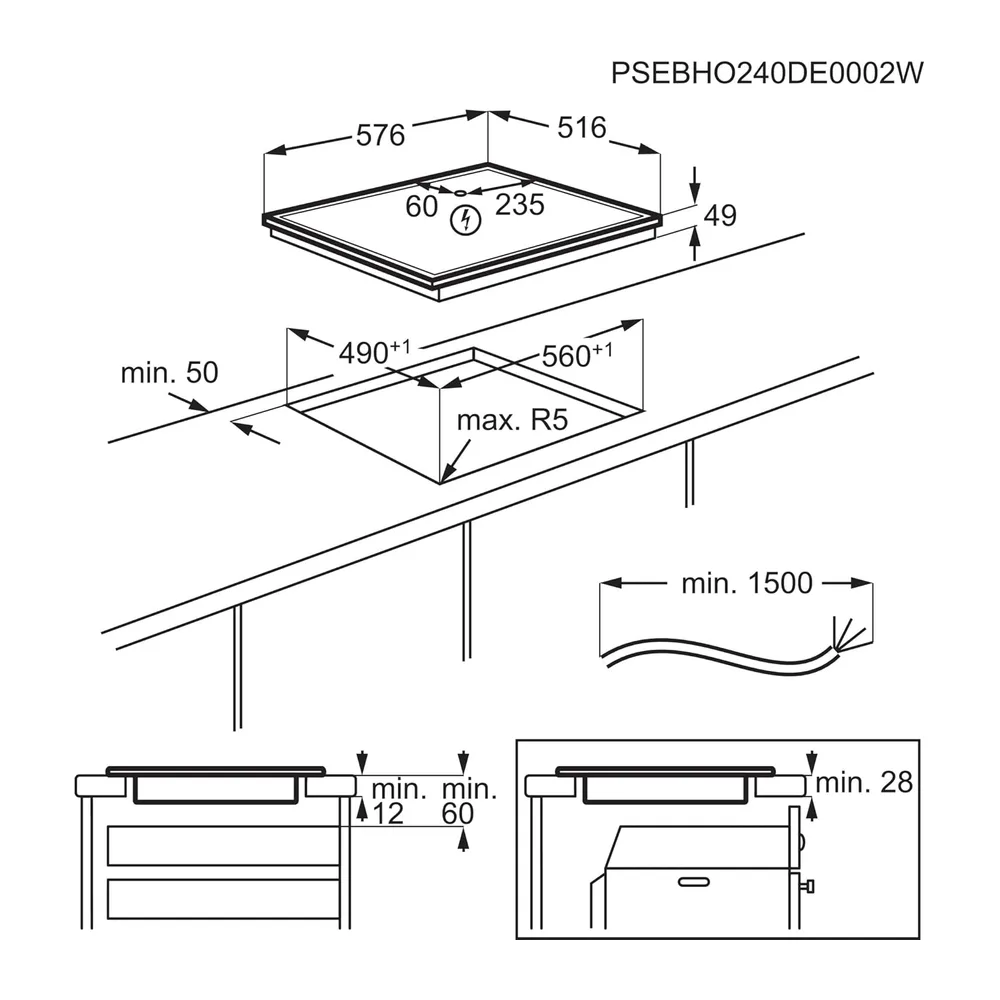 AEG Induktionskochfeld 60 cm, 4 Kochzonen mit PowerBoost, Touch, TO64IA0AXB — 5