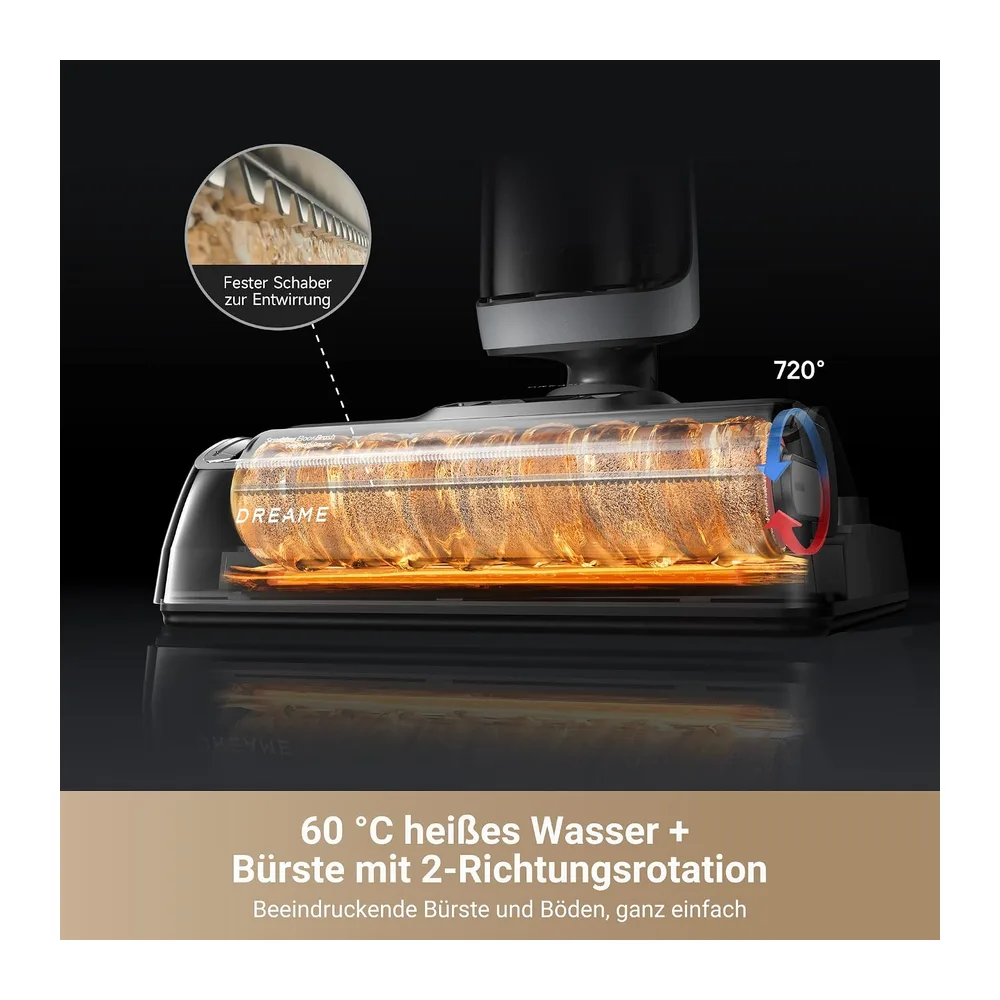 dreame H14 Pro Nass- und Trockensauger, 180° Lie-Flat, 60 °C Bürstenpflege, 5-min Trocknung, automatische — 5