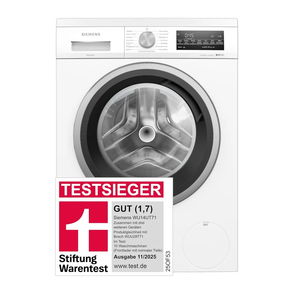 Siemens iQ500 Unterbaufähige Waschmaschine 8 kg 1400 UpM WU14UT71 [Energieklasse B]