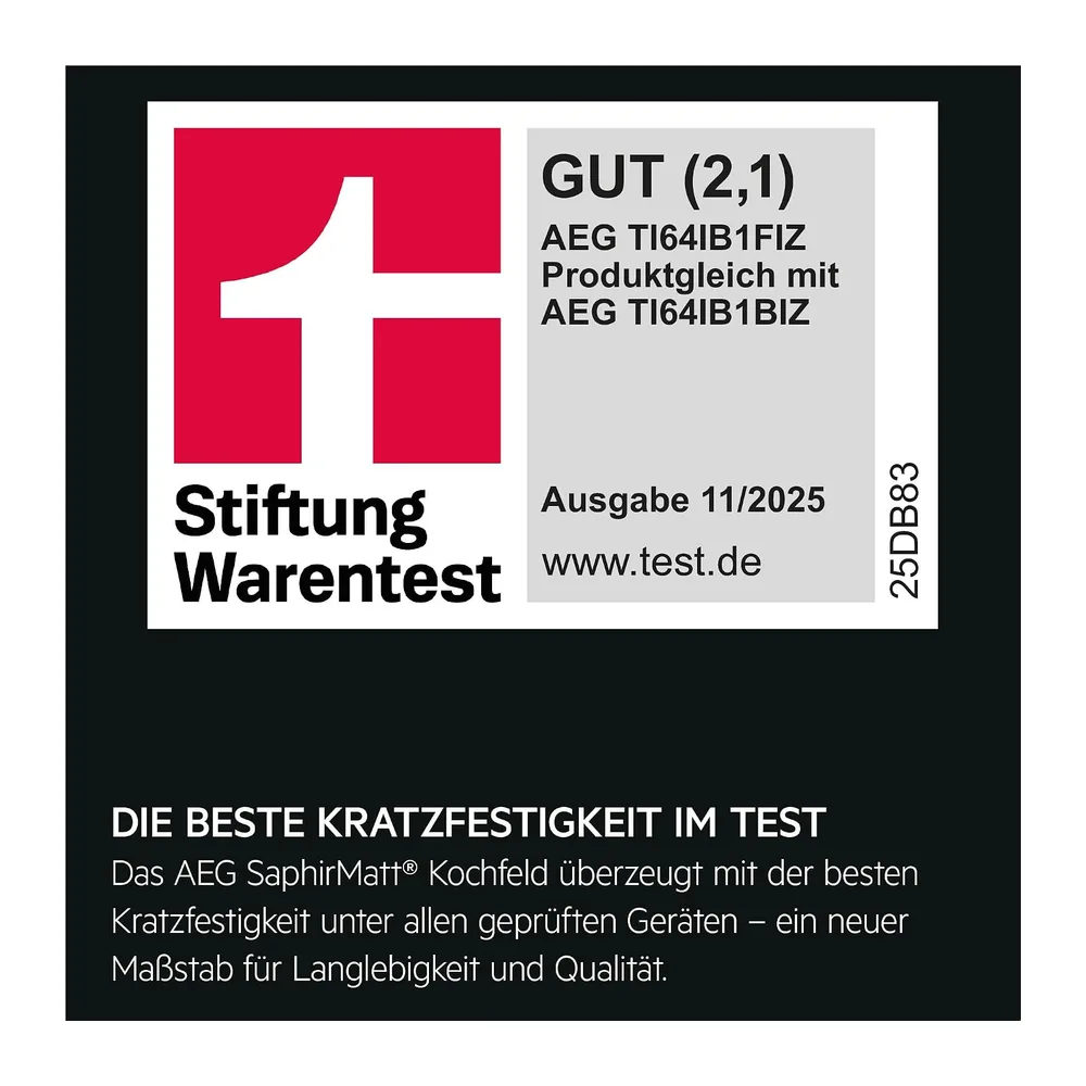 AEG Induktionskochfeld 60cm SaphirMatt StiWa gut — 2