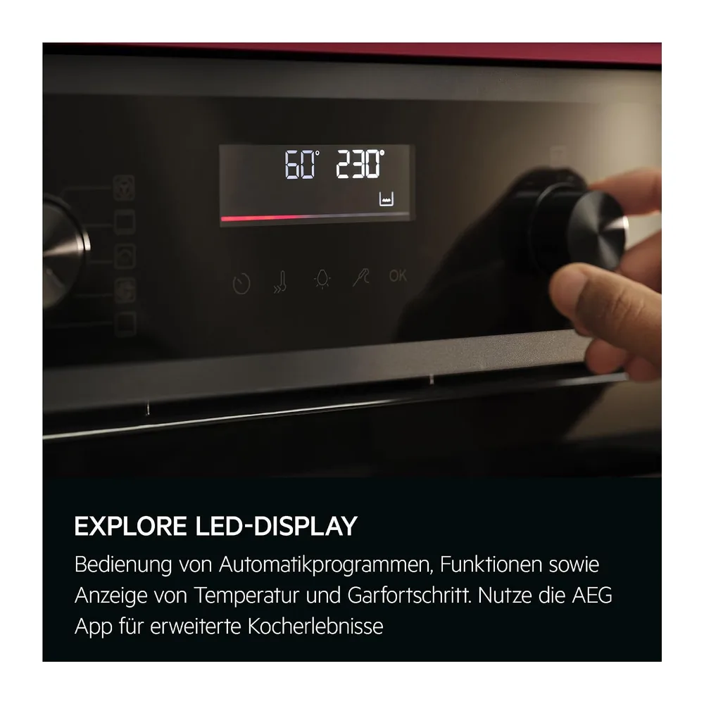 AEG 6 Wifi Einbaubackofen, Stiftung Warentest gut 2,2 SenseCook, TS6PB50WAB [Energieklasse A+] — 3