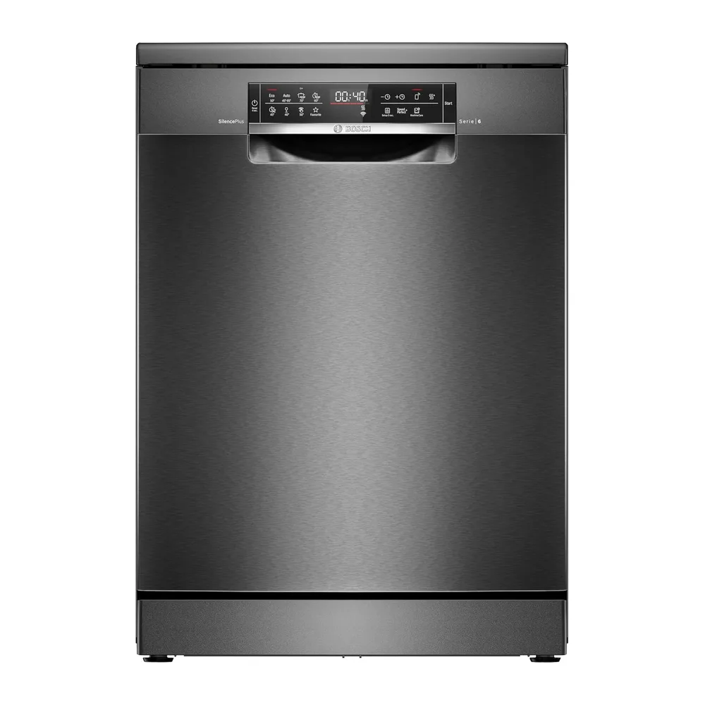 Bosch SMS6ECC12E, Serie 6, Smarter Geschirrspüler Freistehend, 60 cm, Besteckschublade, Spülmaschine Made in