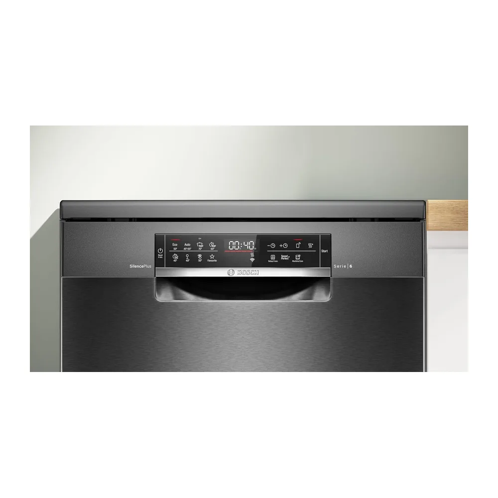 Bosch SMS6ECC12E, Serie 6, Smarter Geschirrspüler Freistehend, 60 cm, Besteckschublade, Spülmaschine Made in — 3
