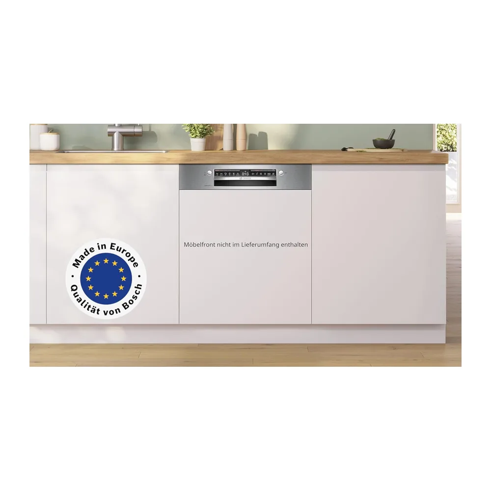 Bosch SMI4ETS08E, Serie 4, Smarter Geschirrspüler Teilintegriert 60 cm, Besteckkorb, Spülmaschine mit — 2