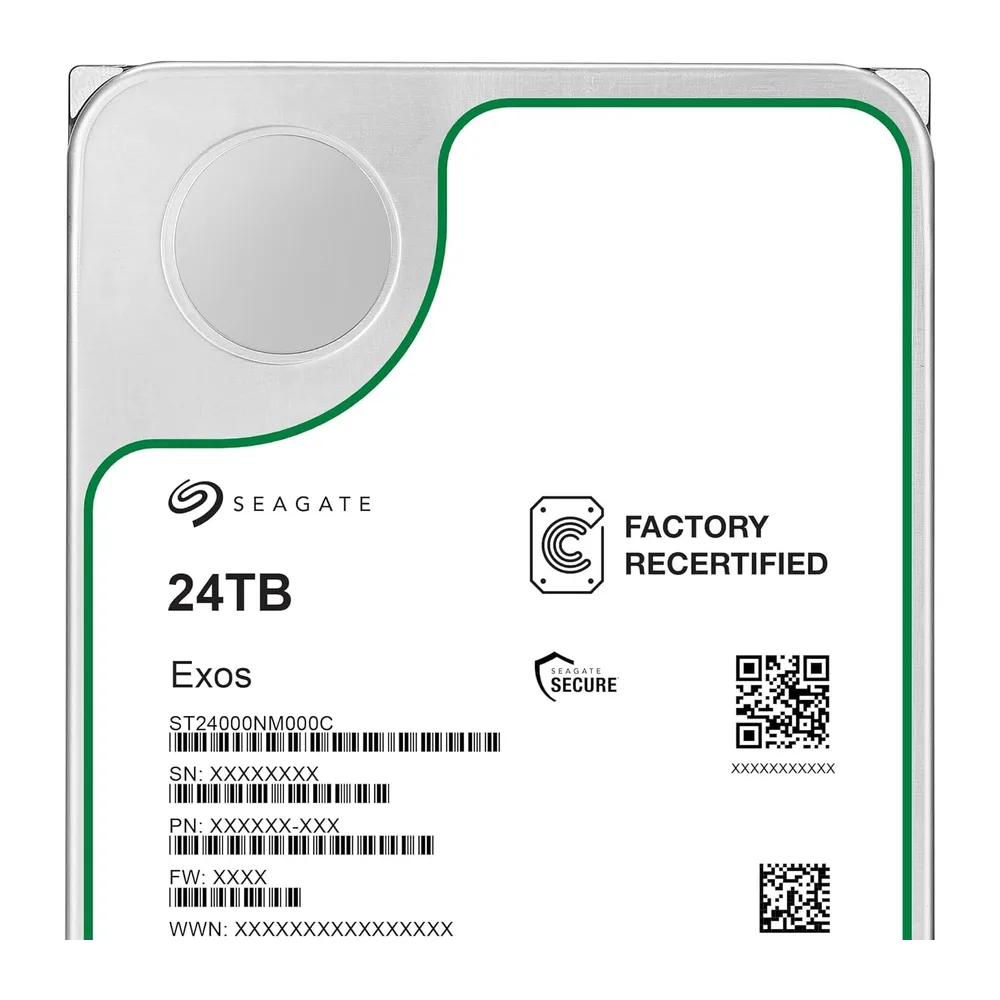 Seagate EXOS X24 24TB Interne Festplatte 3.5 Zoll SATA 3 Gbit/s 512 MB — 3