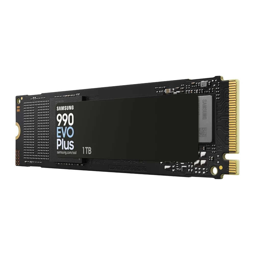 Samsung 990 EVO Plus NVMe M.2 SSD 1 TB, PCIe 4.0 x4 / PCIe 5.0 x2, NVMe 2.0 (2280), 7.150 MB/s Lesen, 6.300 — 2