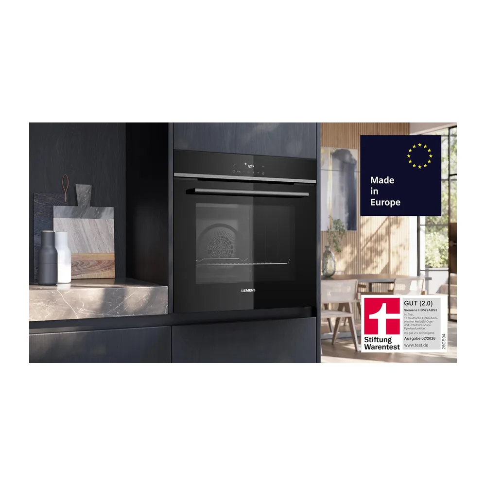 Siemens iQ300 Einbau-Backofen 60 x 60 cm Edelstahl airFry HB572ABS3 [Energieklasse A+] — 3