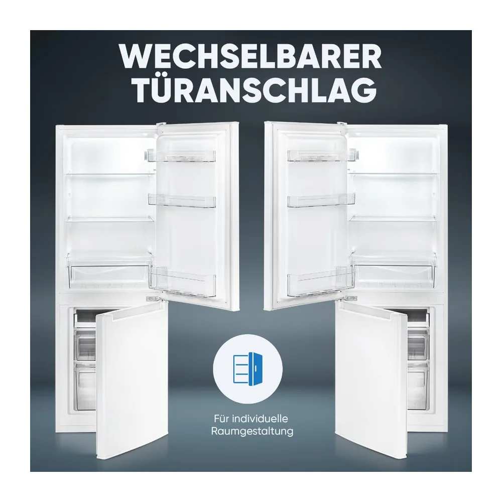 Bomann® Kühlschrank mit Gefrierfach | Energieklasse C | 143cm | Kühl Gefrierkombination leise 40 dB | 3 — 4