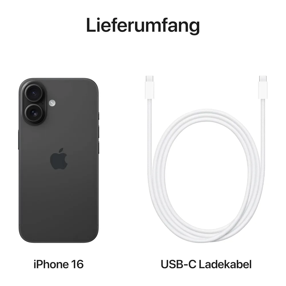Apple iPhone 16, 128GB, Schwarz (Generalüberholt) — 6