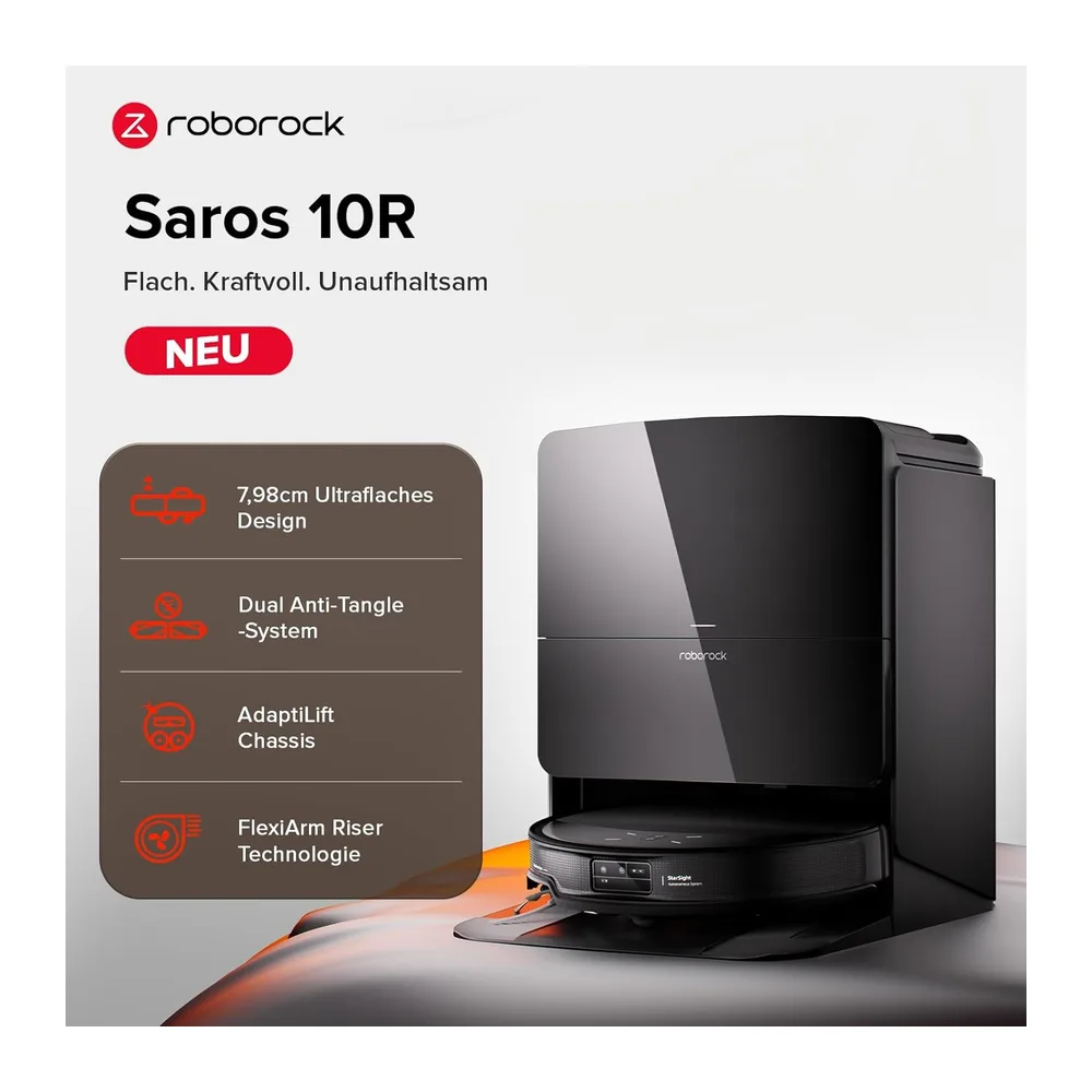 roborock Saros 10R Saugroboter mit Wischfunktion&angebbarem Wischmopp — 2