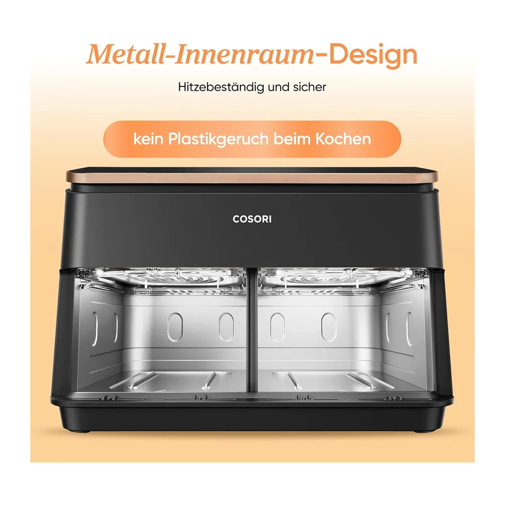 Cosori Airfryer, Testsieger Stiftung Warentest, Heißluftfritteuse 2 Kammern — 6
