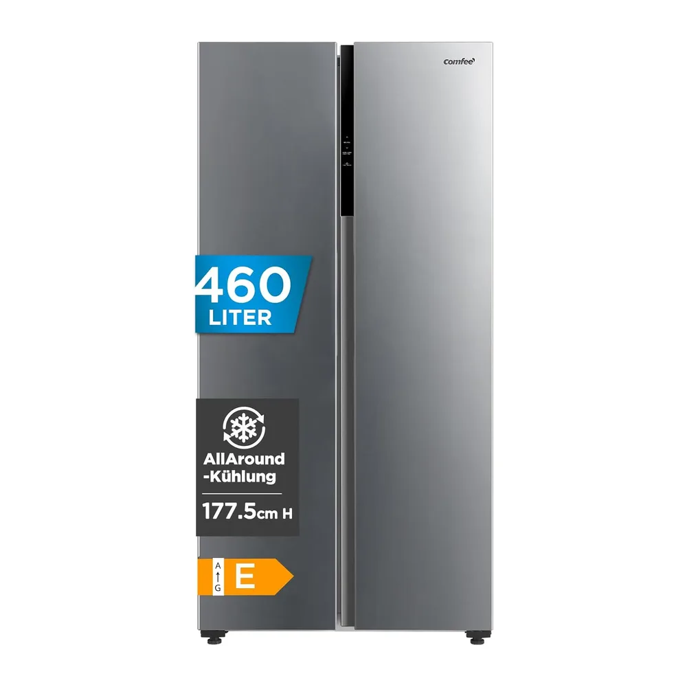 Comfee Side-by-Side Kühlschrank, 460L Familien-Stauraum, No Frost [Energieklasse E]