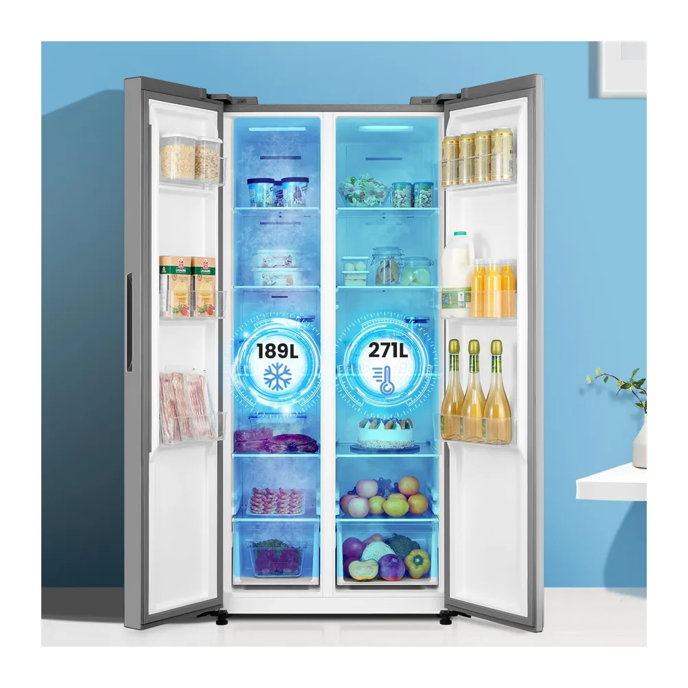 Comfee Side-by-Side Kühlschrank, 460L Familien-Stauraum, No Frost [Energieklasse E] — 2