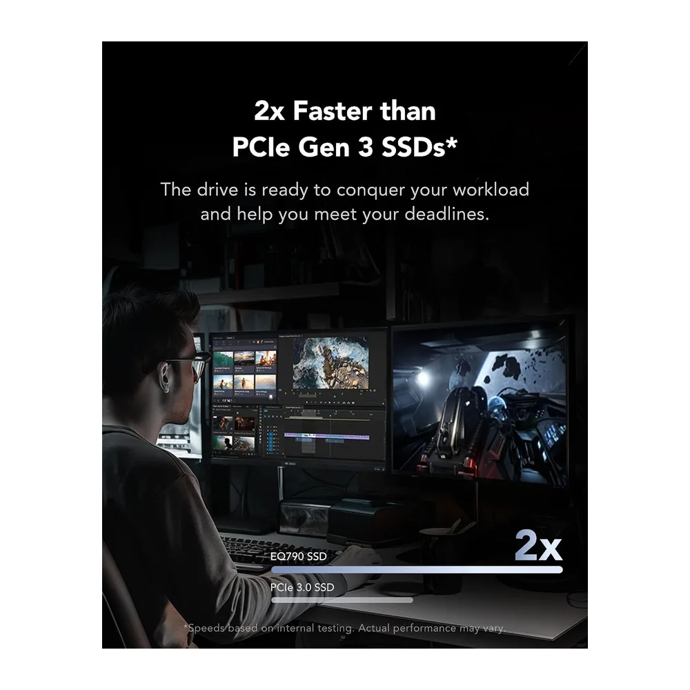 Lexar EQ790 SSD 2TB, M.2 2280 PCIe Gen4 NVMe SSD — 3