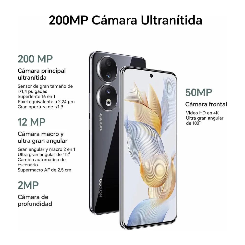 Honor 90 12G/512G Midnight Black (Generalüberholt) — 2