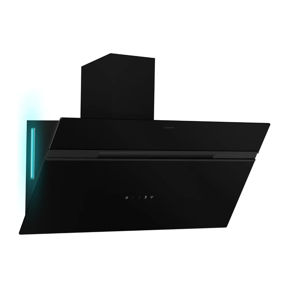 Klarstein Dunstabzugshaube Alina - 90-cm-Wandhaube, 615 m³/h Luftstrom, Energieeffizienzklasse A,