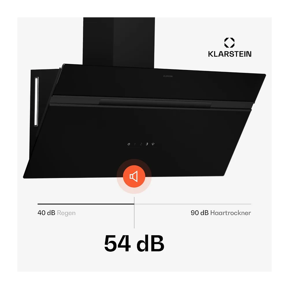 Klarstein Dunstabzugshaube Alina - 90-cm-Wandhaube, 615 m³/h Luftstrom, Energieeffizienzklasse A, — 4