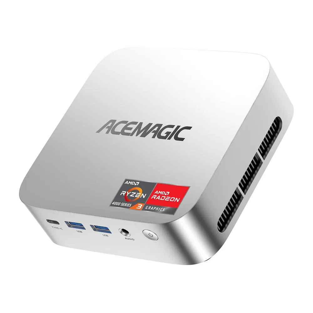 ACEMAGICIAN K1 Mini PC, 8GB DDR4 256GB SSD, AMD Ryzen R2544 (Besser als 4300U, bis zu 3,7 GHz), Win11 Pro