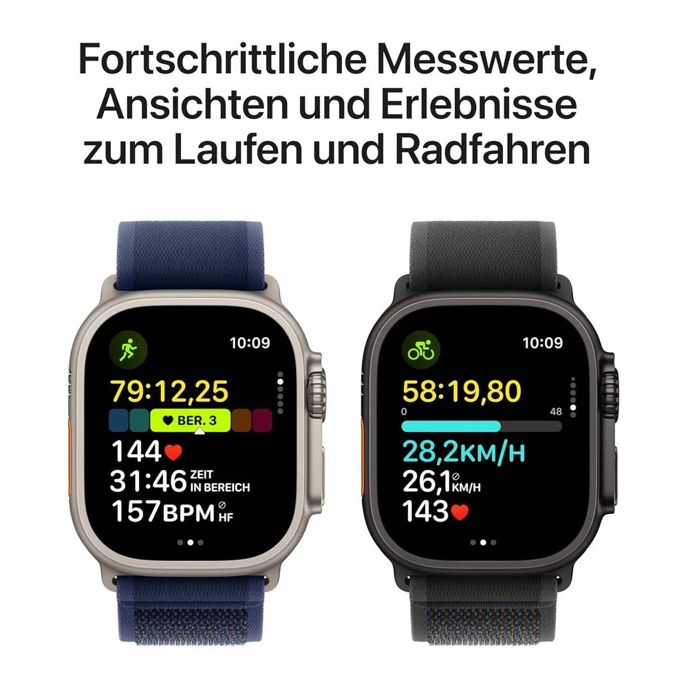 Apple Watch Ultra 2 [GPS + Celular, 49mm] Titangehäuse mit Black Ocean Band, One Size (Generalüberholt) — 4