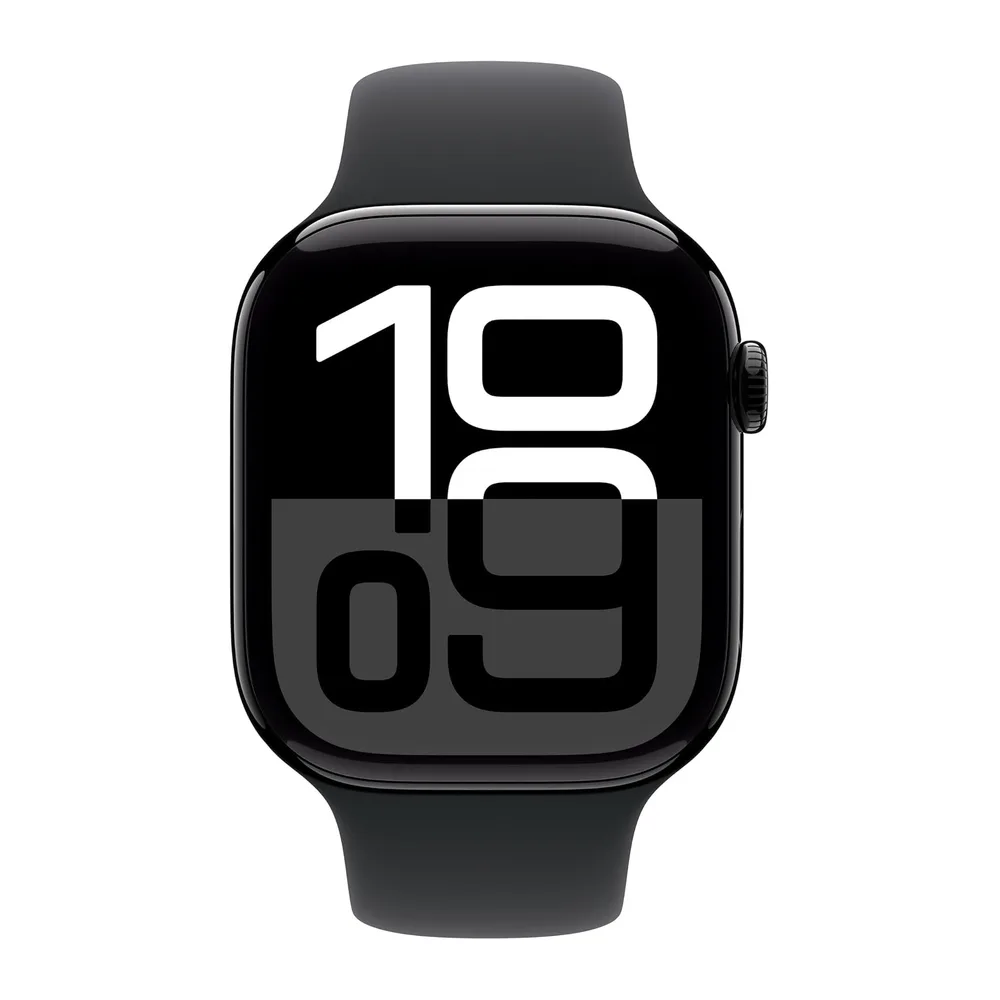 Apple Watch Series 10 (GPS + Cellular 46 mm) Smartwatch mit Aluminiumgehäuse in Diamantschwarz und — 2