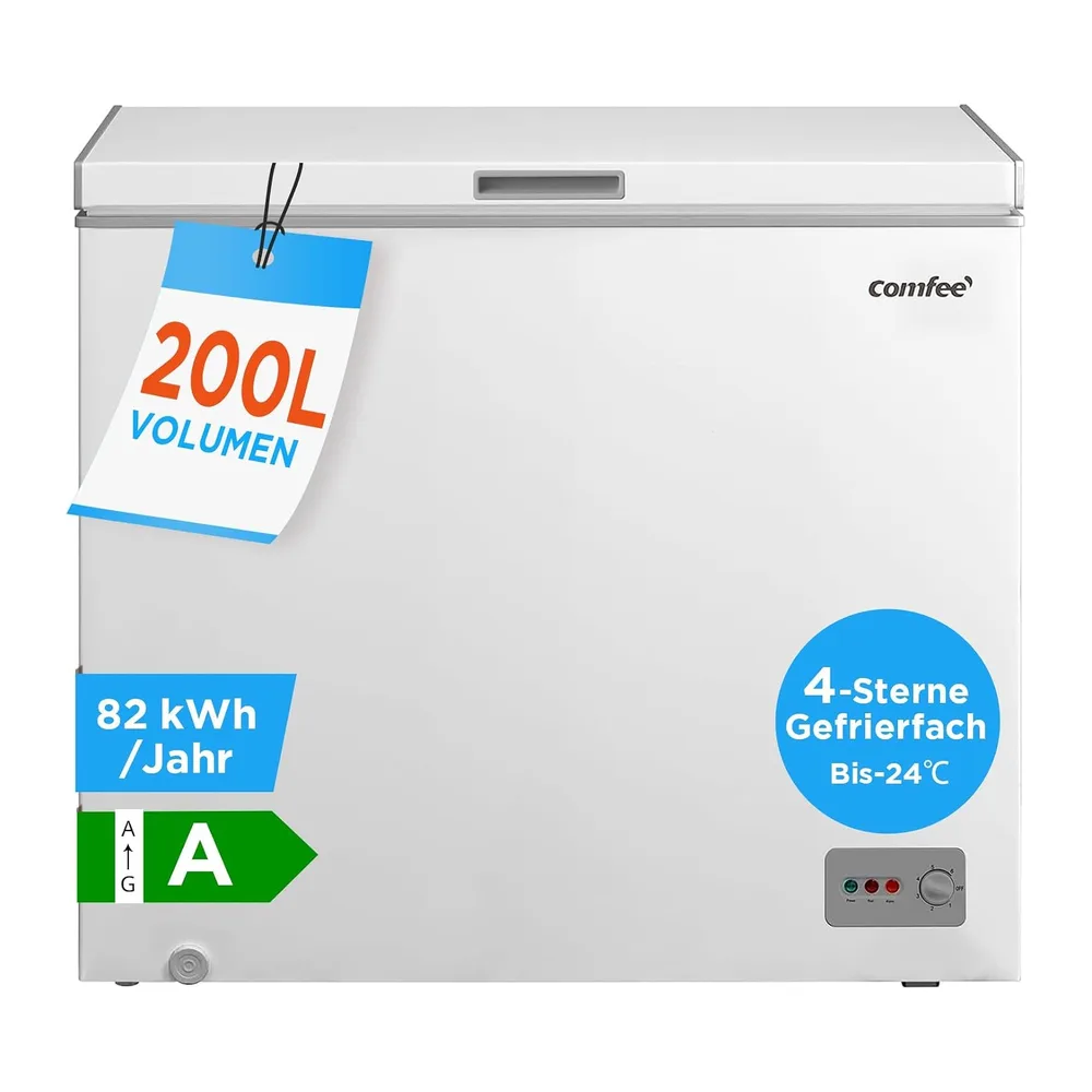Comfee 200L Gefriertruhe, Freistehend [Energieklasse A]