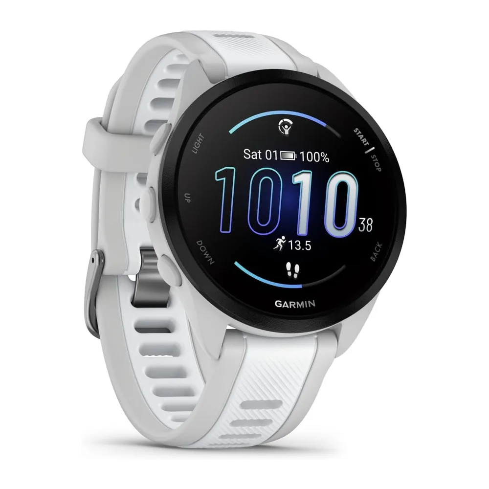 Garmin Forerunner 165, leichte GPS Smartwatch zum Laufen, mit AMOLED Touchscreen, Trainingsempfehlungen,