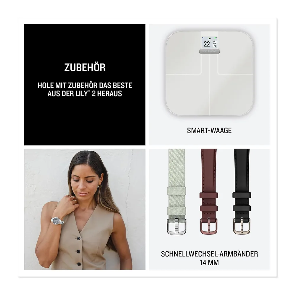 Garmin Lily 2 [renewed] - modische Smartwatch mit hochwertiger Lünette, 2,54cm Touchdisplay, bis zu 5 Tage — 6