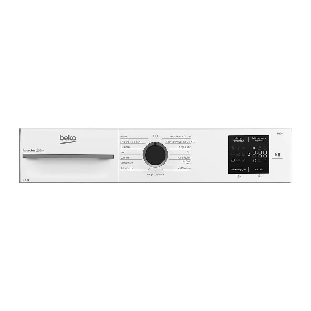 Beko BM3T38210W1 Wärmepumpentrockner, Wäschetrockner, 8 kg, allergikergeeignet, Hygiene Trocknen & Hygiene — 3