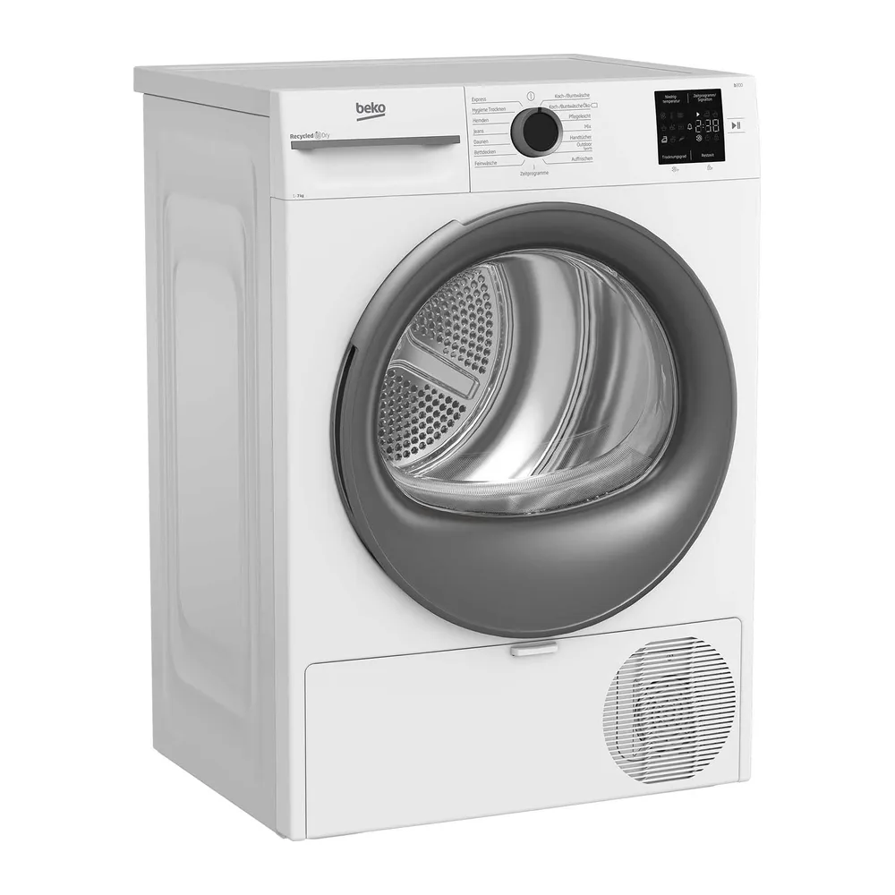 Beko BM3T37210W1 Wäschetrockner, 7 kg, Frontlader Wärmepumpentrockner, 15 Programme, Sensortrocknung, — 3