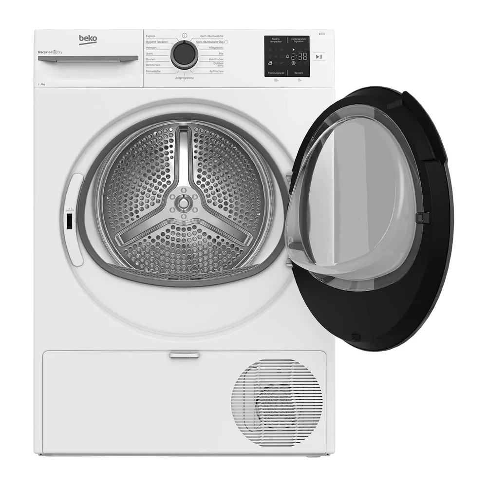 Beko BM3T37210W1 Wäschetrockner, 7 kg, Frontlader Wärmepumpentrockner, 15 Programme, Sensortrocknung, — 4
